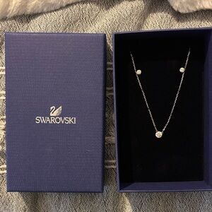 Swarovski Silver Necklace with Crystal Accents